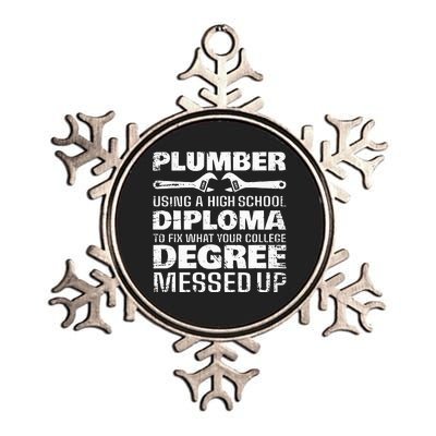 Funny Plumber Art For  Pipefitter Pipe Plumber Metallic Star Ornament