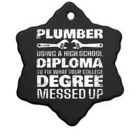 Funny Plumber Art For  Pipefitter Pipe Plumber Ceramic Star Ornament