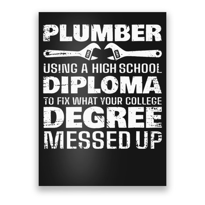 Funny Plumber Art For  Pipefitter Pipe Plumber Poster