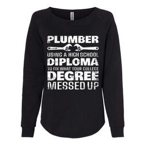 Funny Plumber Art For  Pipefitter Pipe Plumber Womens California Wash Sweatshirt