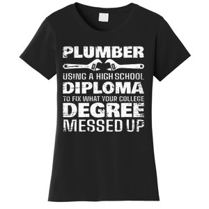 Funny Plumber Art For  Pipefitter Pipe Plumber Women's T-Shirt