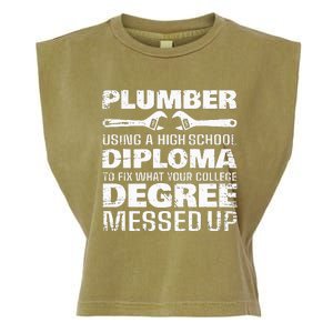 Funny Plumber Art For  Pipefitter Pipe Plumber Garment-Dyed Women's Muscle Tee