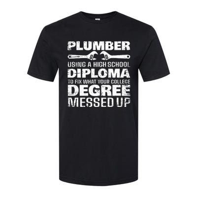 Funny Plumber Art For  Pipefitter Pipe Plumber Softstyle® CVC T-Shirt