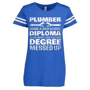 Funny Plumber Art For  Pipefitter Pipe Plumber Enza Ladies Jersey Football T-Shirt