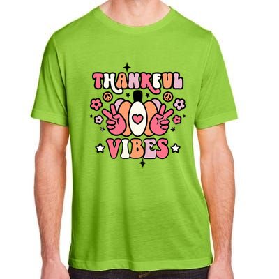 Fall Pumpkin Autumn Season Thankful Vibes Thanksgiving Day Cute Gift Adult ChromaSoft Performance T-Shirt