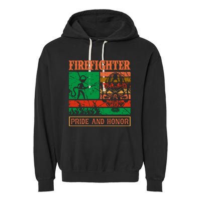 Firefighter Pride And Honor Garment-Dyed Fleece Hoodie