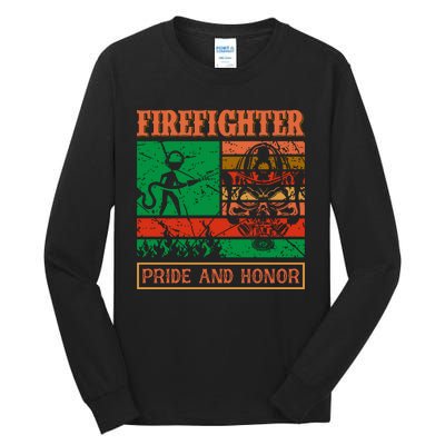 Firefighter Pride And Honor Tall Long Sleeve T-Shirt