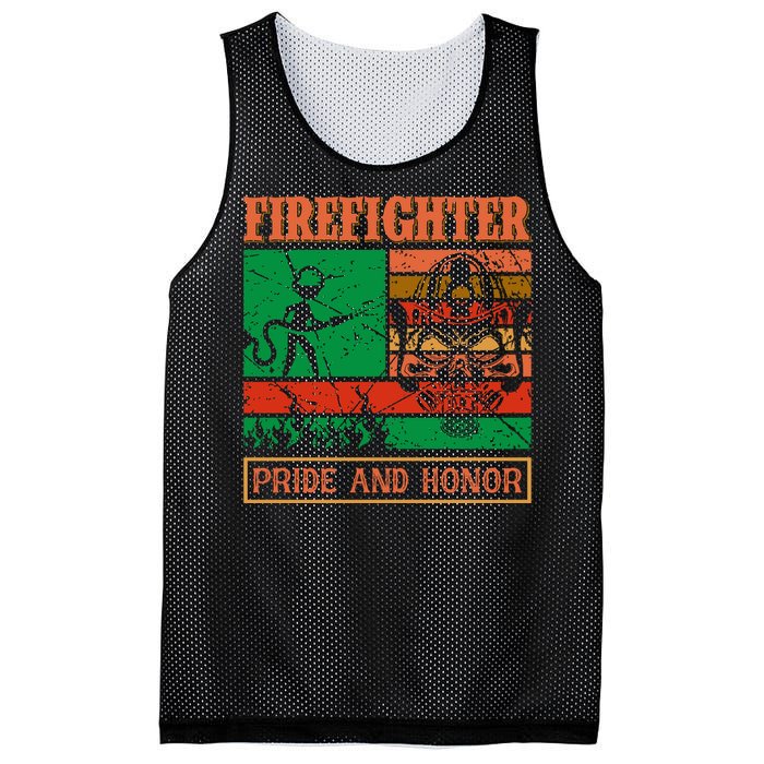 Firefighter Pride And Honor Mesh Reversible Basketball Jersey Tank