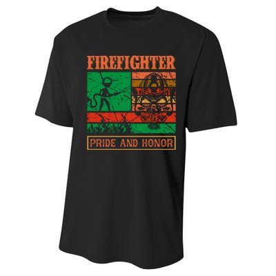 Firefighter Pride And Honor Performance Sprint T-Shirt