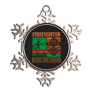 Firefighter Pride And Honor Metallic Star Ornament