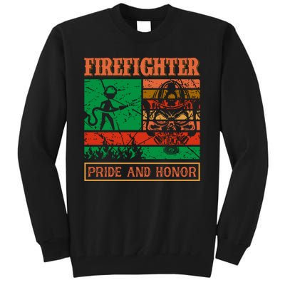 Firefighter Pride And Honor Tall Sweatshirt