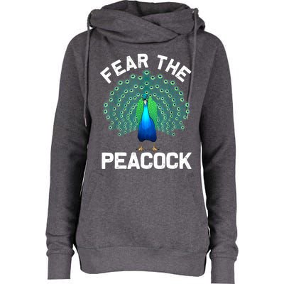 Funny Peacock Art For Women Colorful Peacock Bird Lover Womens Funnel Neck Pullover Hood