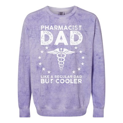 Funny Pharmacist Art For Dad School Pharmacy Technicians Colorblast Crewneck Sweatshirt