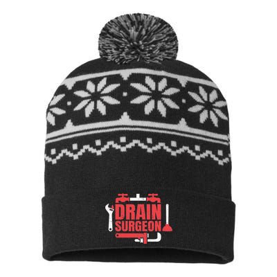 Funny Plumbing Art Master Plumber Plumbing Lovers USA-Made Snowflake Beanie