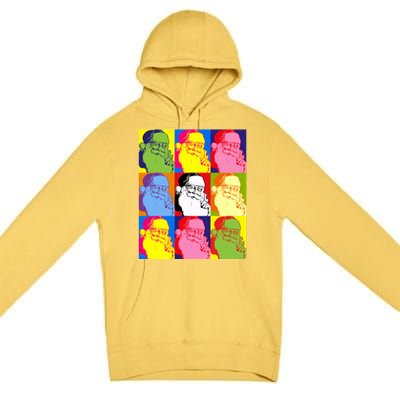 Funny Pop Art Poster Style Santa Christmas Gift Premium Pullover Hoodie