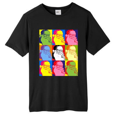 Funny Pop Art Poster Style Santa Christmas Gift Tall Fusion ChromaSoft Performance T-Shirt