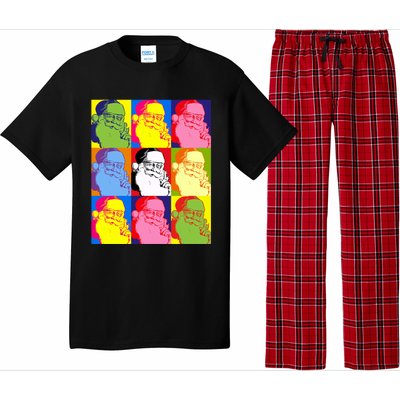 Funny Pop Art Poster Style Santa Christmas Gift Pajama Set