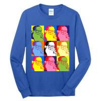 Funny Pop Art Poster Style Santa Christmas Gift Tall Long Sleeve T-Shirt