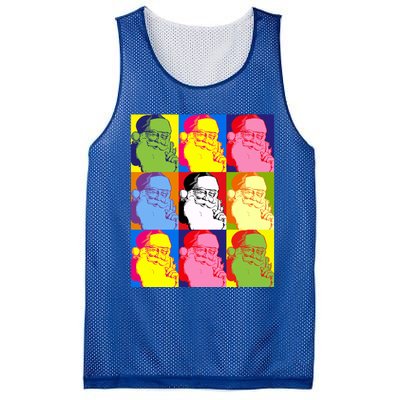 Funny Pop Art Poster Style Santa Christmas Gift Mesh Reversible Basketball Jersey Tank