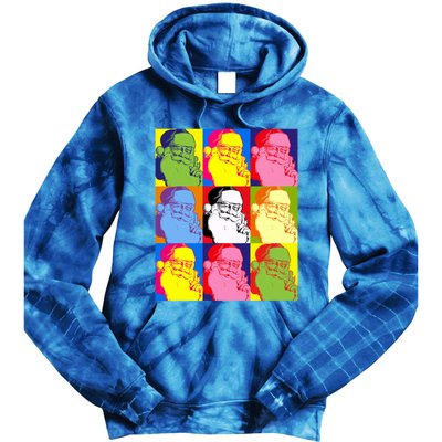 Funny Pop Art Poster Style Santa Christmas Gift Tie Dye Hoodie