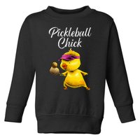 Funny Pickleball Art For Women Girl Paddle Sport Chick Lover Toddler Sweatshirt