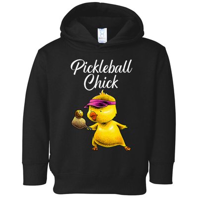 Funny Pickleball Art For Women Girl Paddle Sport Chick Lover Toddler Hoodie