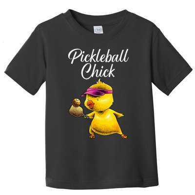 Funny Pickleball Art For Women Girl Paddle Sport Chick Lover Toddler T-Shirt