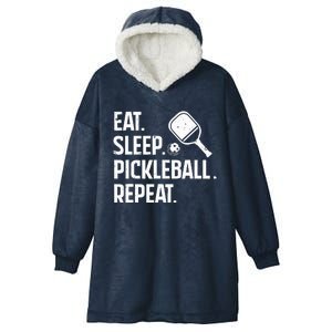 Funny Pickleball Art Pickleball Player Lover Hooded Wearable Blanket