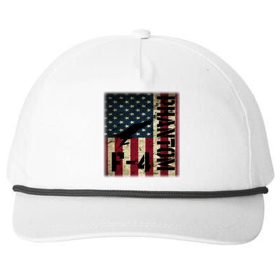 F4 Phantom American Flag Fighter Jet Pilot Patriotic Dad Cute Gift Snapback Five-Panel Rope Hat