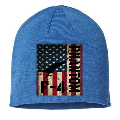 F4 Phantom American Flag Fighter Jet Pilot Patriotic Dad Cute Gift Sustainable Beanie