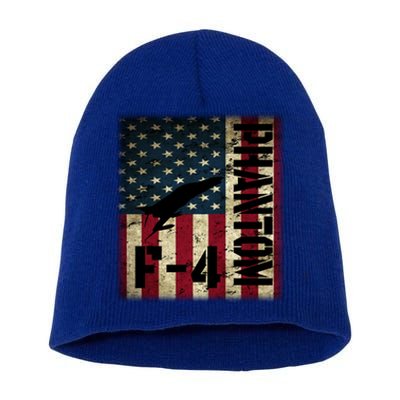 F4 Phantom American Flag Fighter Jet Pilot Patriotic Dad Cute Gift Short Acrylic Beanie