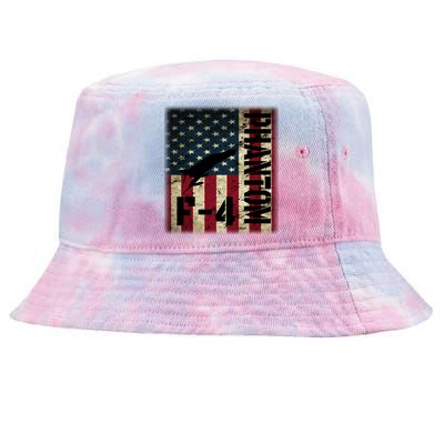 F4 Phantom American Flag Fighter Jet Pilot Patriotic Dad Cute Gift Tie-Dyed Bucket Hat