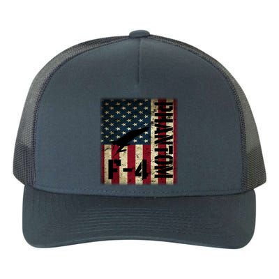 F4 Phantom American Flag Fighter Jet Pilot Patriotic Dad Cute Gift Yupoong Adult 5-Panel Trucker Hat