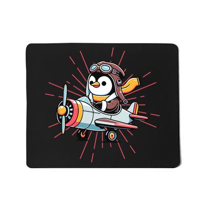 Flying Penguin Apparel Penguin Lover Penguin Airplane Pilot  Mousepad