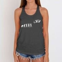 Funny Pilot Art For Airplane Pilot Aviation Lovers Women's Knotted Racerback Tank