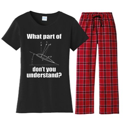 Funny Pilot Art For Aviation Lover Airplane Pilots Women's Flannel Pajama Set