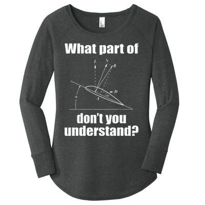 Funny Pilot Art For Aviation Lover Airplane Pilots Women's Perfect Tri Tunic Long Sleeve Shirt