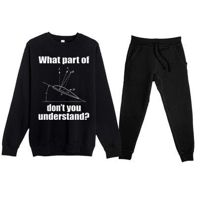 Funny Pilot Art For Aviation Lover Airplane Pilots Premium Crewneck Sweatsuit Set