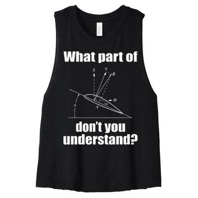 Funny Pilot Art For Aviation Lover Airplane Pilots Women's Racerback Cropped Tank