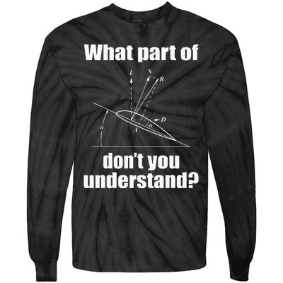 Funny Pilot Art For Aviation Lover Airplane Pilots Tie-Dye Long Sleeve Shirt