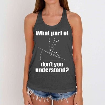 Funny Pilot Art For Aviation Lover Airplane Pilots Women's Knotted Racerback Tank