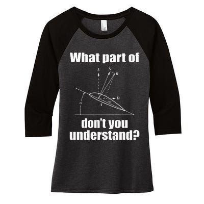 Funny Pilot Art For Aviation Lover Airplane Pilots Women's Tri-Blend 3/4-Sleeve Raglan Shirt