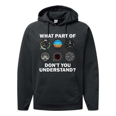 Funny Pilot Art Men Women Aviation Airline Pilot Instruments Performance Fleece Hoodie