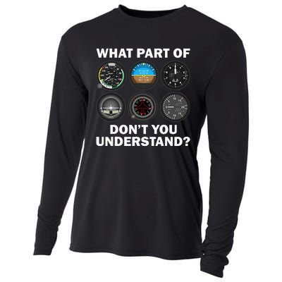 Funny Pilot Art Men Women Aviation Airline Pilot Instruments Cooling Performance Long Sleeve Crew