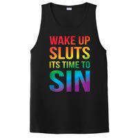 Funny Pride Adult Wake Up Sluts Time To Sin LGBTQ PosiCharge Competitor Tank