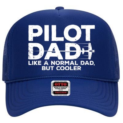 Funny Pilot Art For Dad Men Aviation Airplane Aircraft Pilot High Crown Mesh Back Trucker Hat