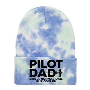 Funny Pilot Art For Dad Men Aviation Airplane Aircraft Pilot Tie Dye 12in Knit Beanie