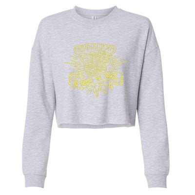 Funny Pizza Addict Retro Cool Style Cropped Pullover Crew