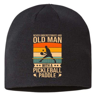 Funny Pickleball Art For Paddle Pickleball Player Sustainable Beanie