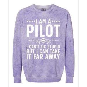 Funny Pilot Art For Men Women Aircraft Themed Airplane Pilot Colorblast Crewneck Sweatshirt